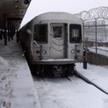 R-42 4698 @ Rockaway Pkwy (L). Photo taken by Brian Weinberg, 02/17/2003. This was the Presidents Day Blizzard of 2003.