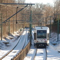 NJT Newark City Subway (NCS) LRV 102B @ Davenport Avenue. Photo taken by Brian Weinberg, 1/15/2006.